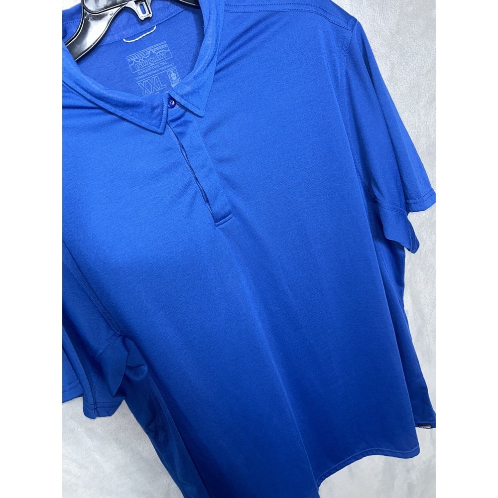 Patagonia Capilene Cool Trail Polo Shirt Mens 2XL Blue Short Sleeve Performance